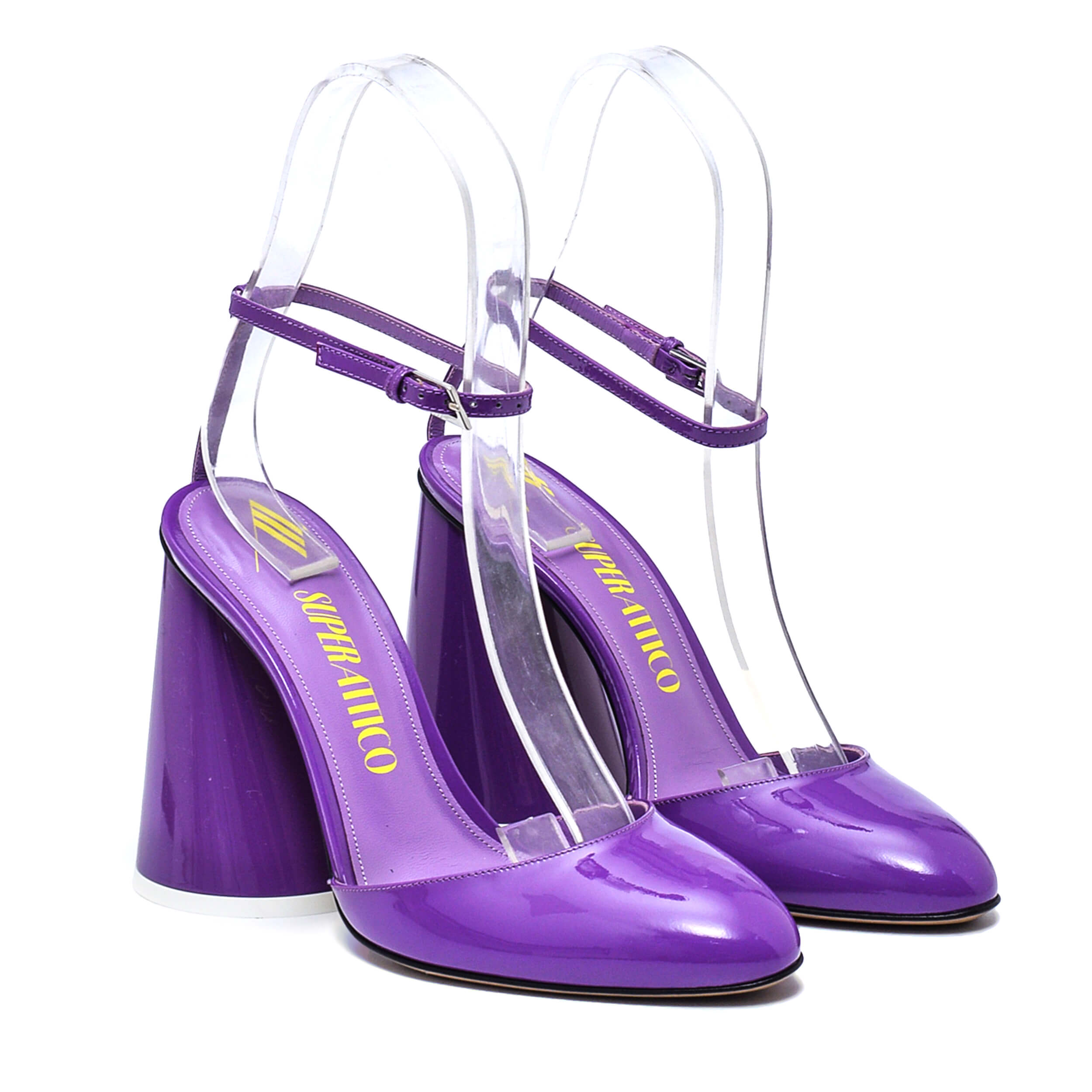 The Attico - Purple 'Luz' Viper Slingback / 39 